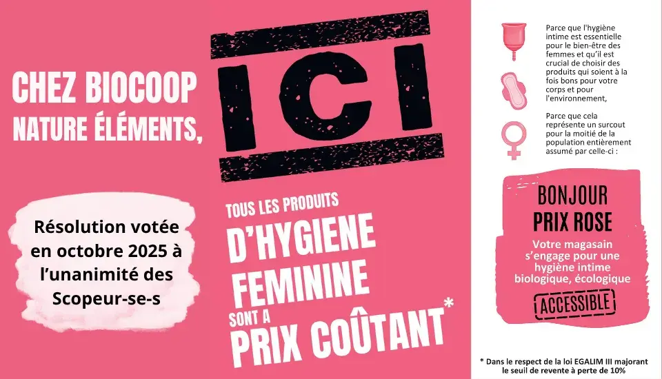 HYGIENE FEMININE A PRIX COÛTANT